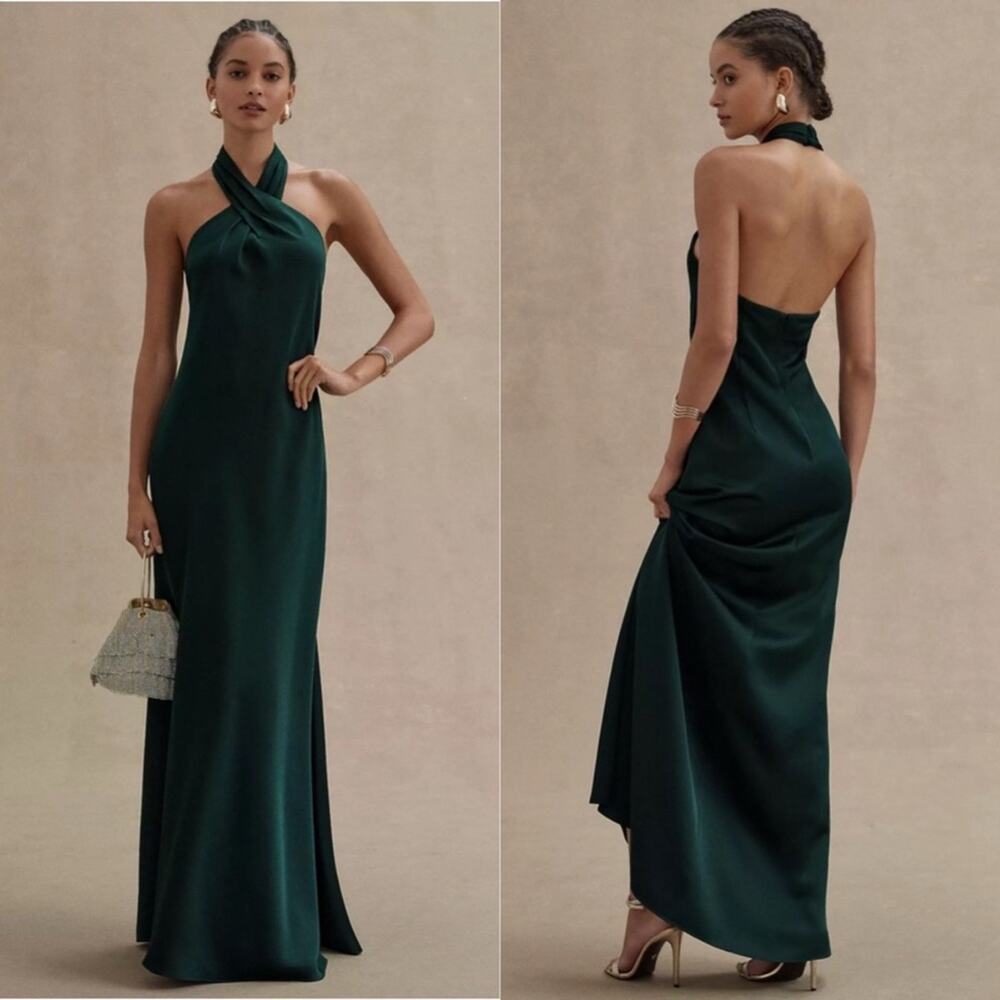 BHLDN Ruby Twist Halter Neck Gown